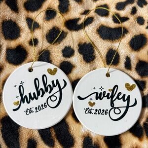 Hubby & Wifey Ornaments